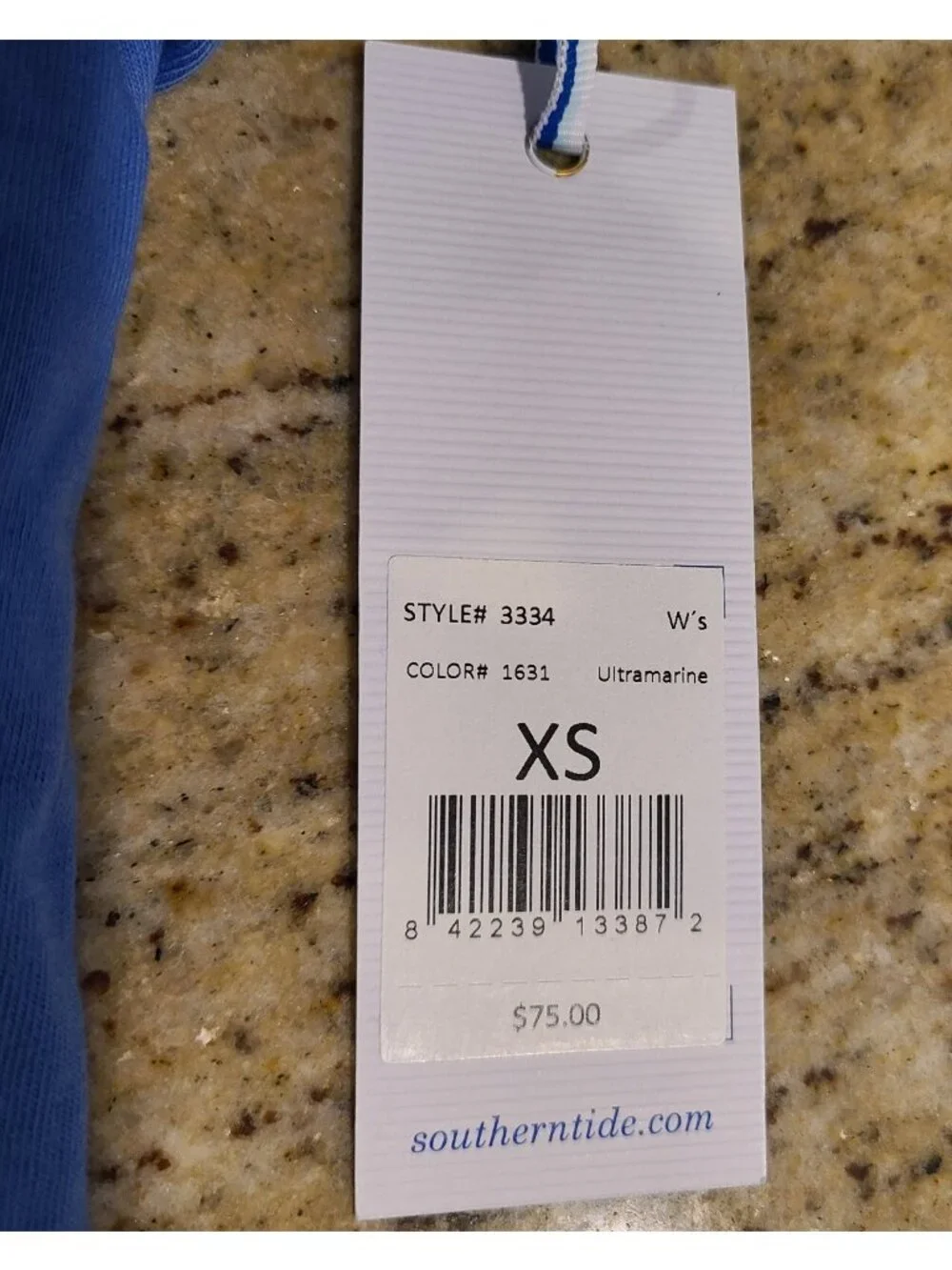 New! Southern Tide Size XS Dress Long Sleeve Hooded Blue Coverup Ultramarine